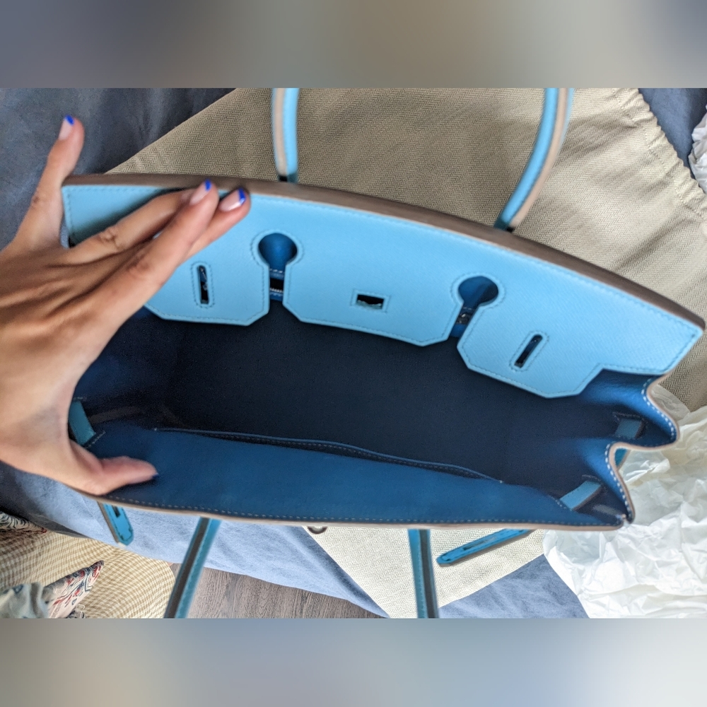 Hermes Birkin 30 Celeste/Mykonos - Picture 7 of 14